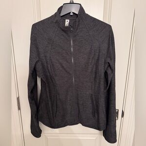 Yogalicious Gray Utility Jacket with Mock Neck and Fitted Silhouette NWOT